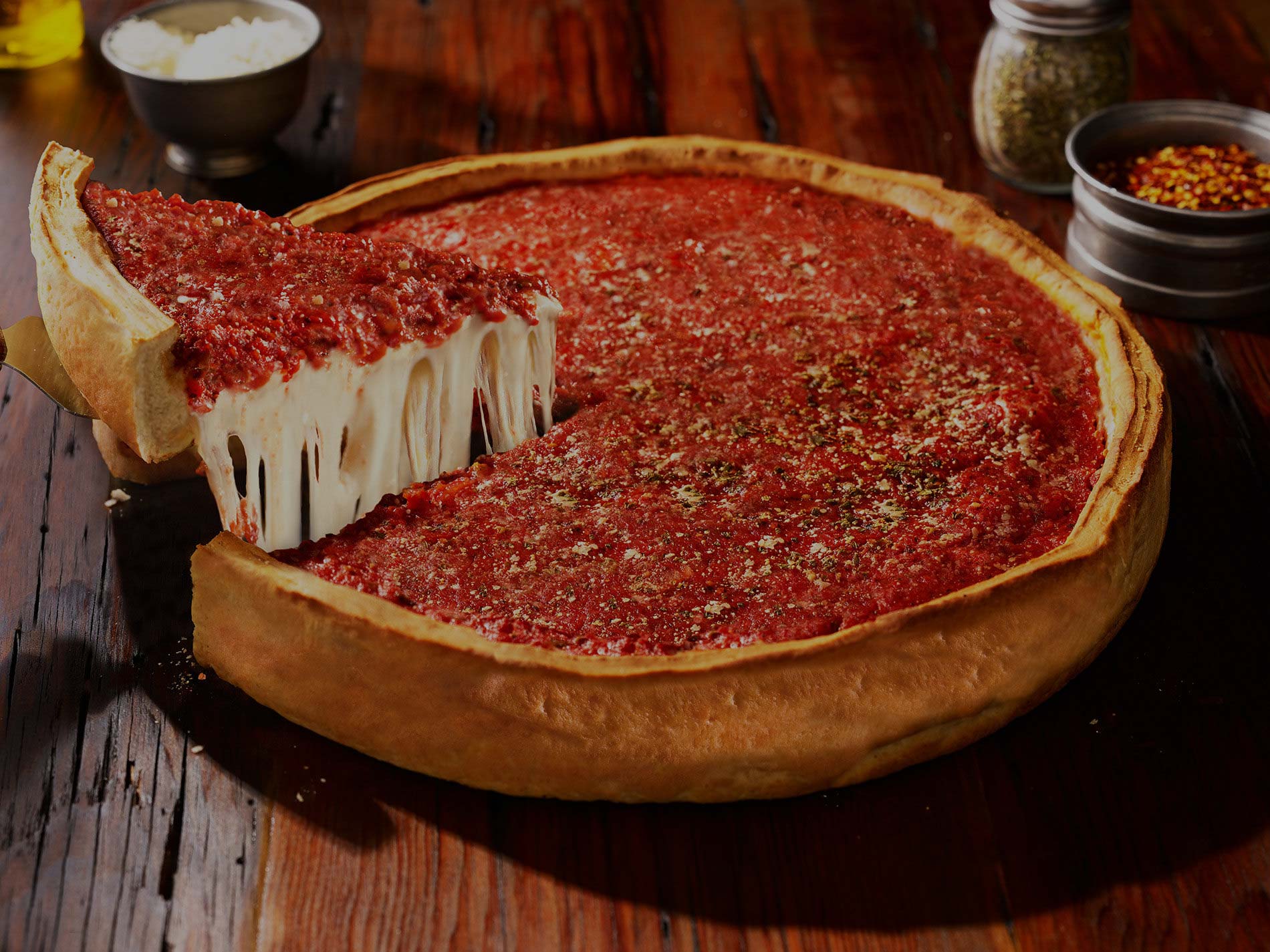 Giordano's world famous deep dish pizza since 1974