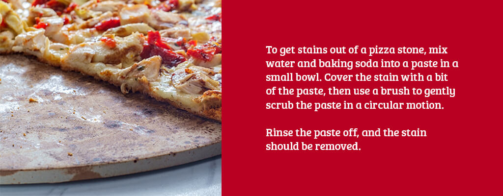 pizza stone grease stains