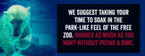 We suggest taking your time to soak in the park-life feel of the free zoo.
