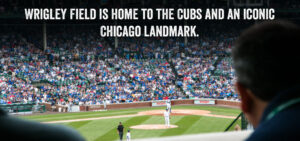 Wrigley Field is home to the Cubs and an iconic Chicago Landmark.