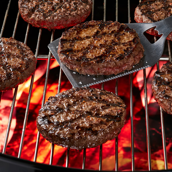 Burgers on a Grill
