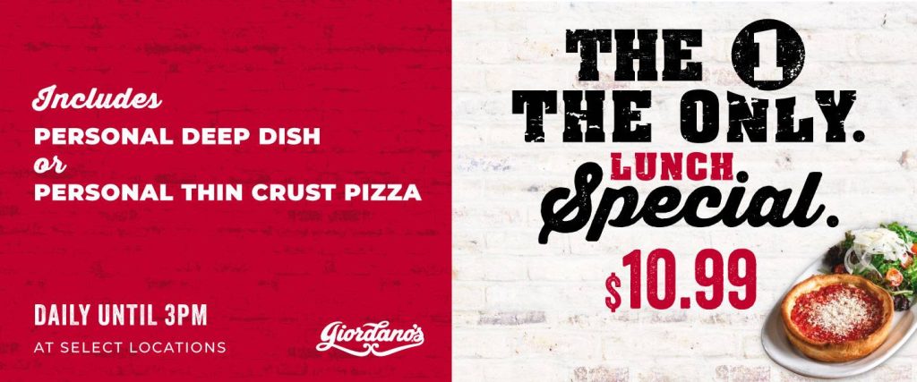 The 1 The Only Lunch Special from Giordano's