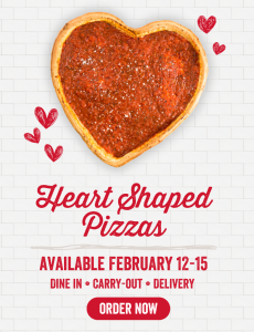 Heart Shaped Pizzas | Available February 12-15