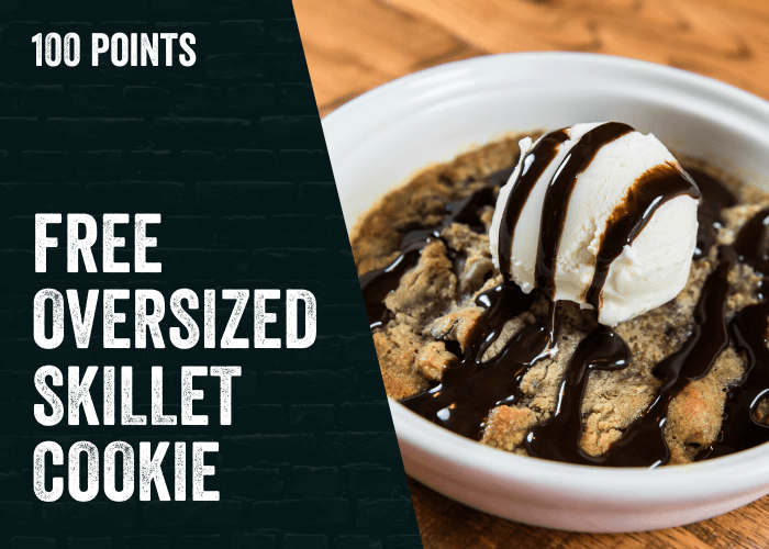 100 Points — Free Oversized Skillet Cookie